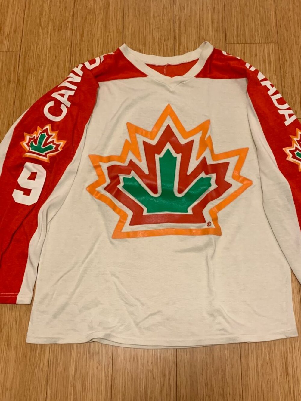 Vintage 1977 Team Canada World Championship Hockey Jersey #9 Men's M